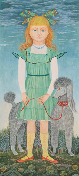 Young Girl with Poodle