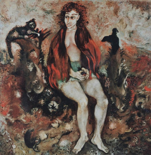 Lady in Landscape with Animals